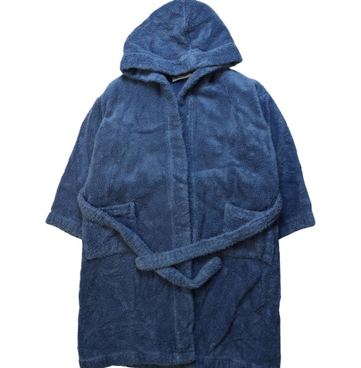 A Navy Bathrobes from The Little White Company in size 7Y for neutral. (Front View)