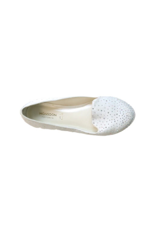 A White Flats from Monsoon in size 11Y for girl. (Front View)