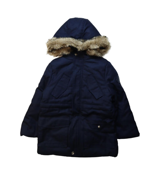 A Navy Coats from Jacadi in size 6T for neutral. (Front View)