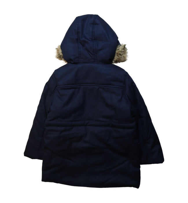 A Navy Coats from Jacadi in size 6T for neutral. (Back View)