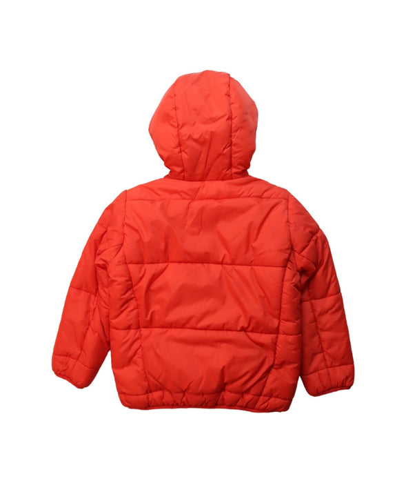 A Orange Puffer/Quilted Jackets from Seed in size 3T for neutral. (Back View)