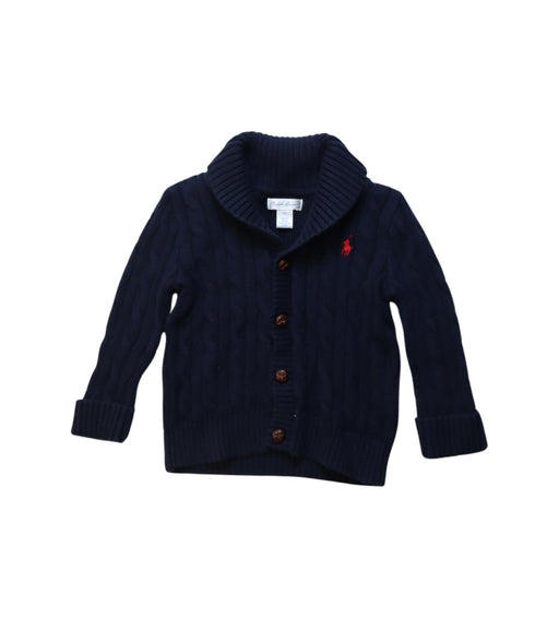 A Navy Cardigans from Ralph Lauren in size 12-18M for girl. (Front View)