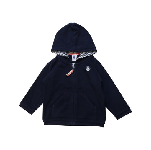 A Navy Lightweight Jackets from Petit Bateau in size 12-18M for boy. (Front View)