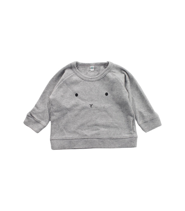 A Grey Crewneck Sweatshirts from Organic Zoo in size 3-6M for boy. (Front View)