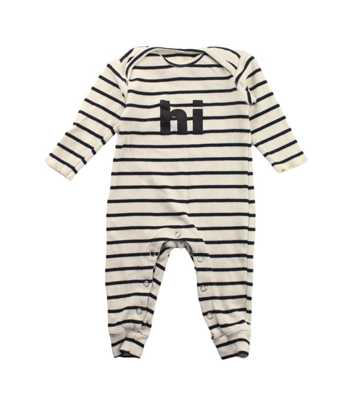 A Black Long Sleeve Jumpsuits from Organic Zoo in size 3-6M for boy. (Front View)