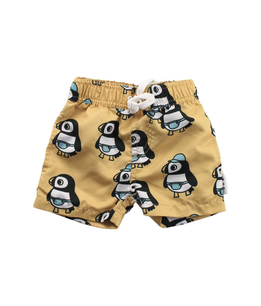 A Gold Shorts from Hux in size 3-6M for boy. (Front View)