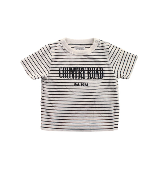 A Black Short Sleeve T Shirts from Country Road in size 3-6M for boy. (Front View)