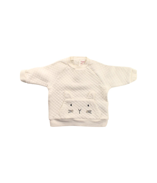 A White Crewneck Sweatshirts from Seed in size 0-3M for neutral. (Front View)