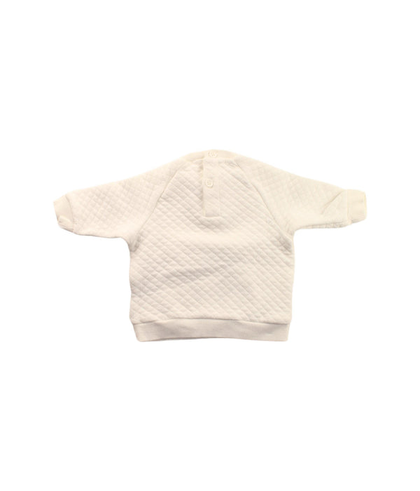 A White Crewneck Sweatshirts from Seed in size 0-3M for neutral. (Back View)