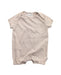 A Beige Short Sleeve Rompers from Toshi in size 0-3M for neutral. (Front View)