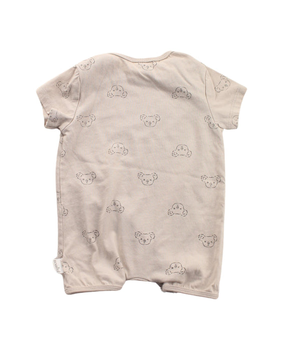 A Beige Short Sleeve Rompers from Toshi in size 0-3M for neutral. (Back View)