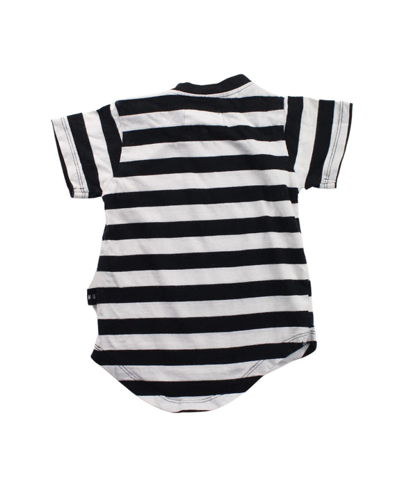 A Black Short Sleeve T Shirts from Huxbaby in size 6-12M for boy. (Back View)