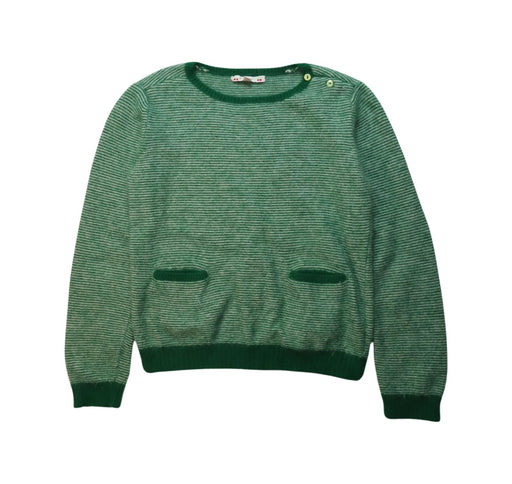 A Green Knit Sweaters from Bonpoint in size 7Y for girl. (Front View)