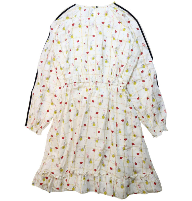 A Multicolour Long Sleeve Dresses from Velveteen in size 12Y for girl. (Back View)