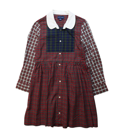A Multicolour Long Sleeve Dresses from Ralph Lauren in size 6T for girl. (Front View)