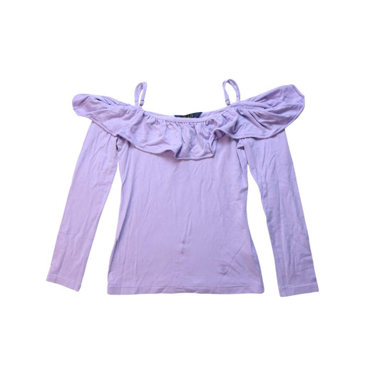 A Purple Long Sleeve Tops from Polo Ralph Lauren in size 8Y for girl. (Front View)