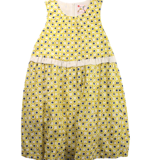 A Yellow Sleeveless Dresses from Lovie by Mary J in size 10Y for girl. (Front View)
