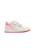 A White Sneakers from Geox in size 4T for girl. (Front View)