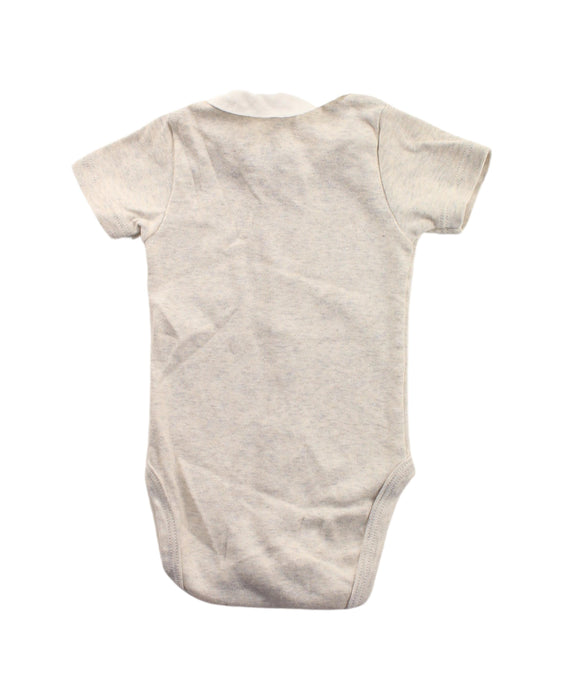 A White Short Sleeve Bodysuits from Petit Bateau in size 0-3M for girl. (Back View)