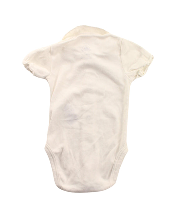 A White Short Sleeve Bodysuits from Petit Bateau in size 0-3M for girl. (Back View)