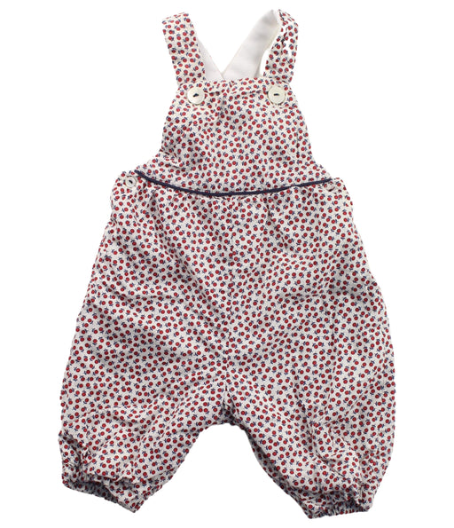 A Red Long Overalls from Jacadi in size 0-3M for girl. (Front View)