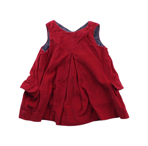 A Red Sleeveless Dresses from Jacadi in size 0-3M for girl. (Front View)