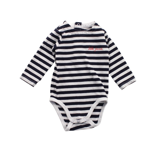 A Blue Long Sleeve Bodysuits from Jacadi in size 3-6M for boy. (Front View)