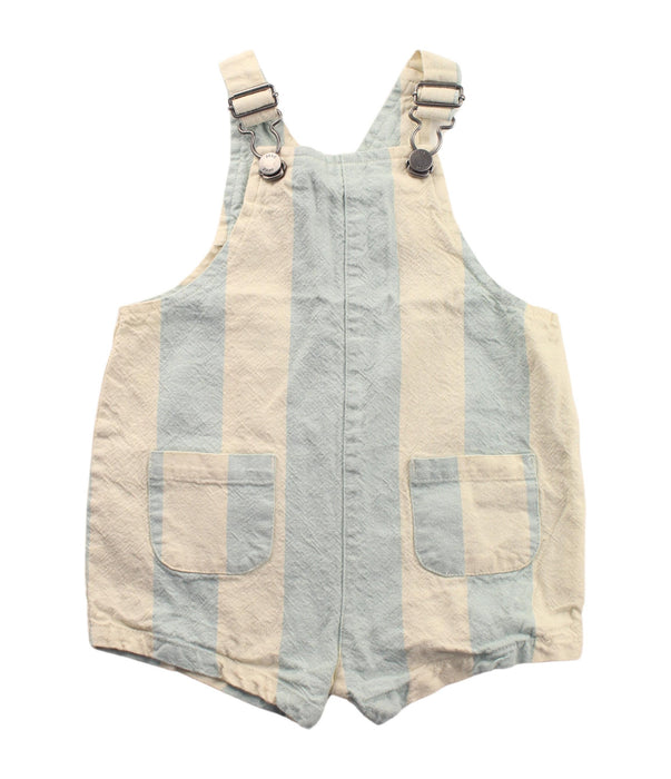 A Green Overall Shorts from Seed in size 3-6M for boy. (Front View)