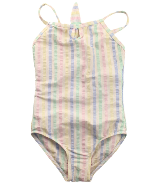 A White Swimsuits from Seed in size 3T for girl. (Front View)