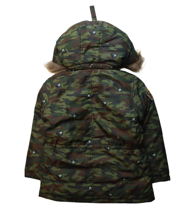 A Multicolour Puffer/Quilted Jackets from Miki House in size 5T for boy. (Back View)