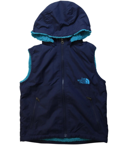 A Navy Outerwear Vests from The North Face in size 7Y for boy. (Front View)