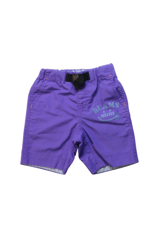 A Purple Shorts from BEAMS in size 18-24M for neutral. (Front View)