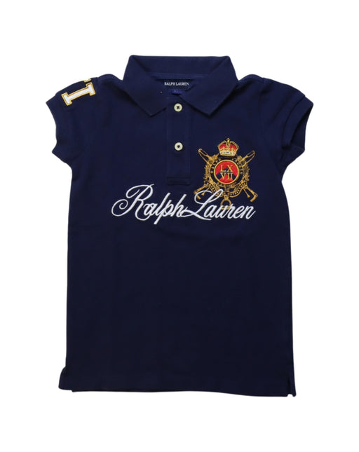 A Multicolour Short Sleeve Polos from Ralph Lauren in size 4T for girl. (Front View)