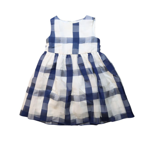 A Blue Sleeveless Dresses from Chickeeduck in size 4T for girl. (Front View)
