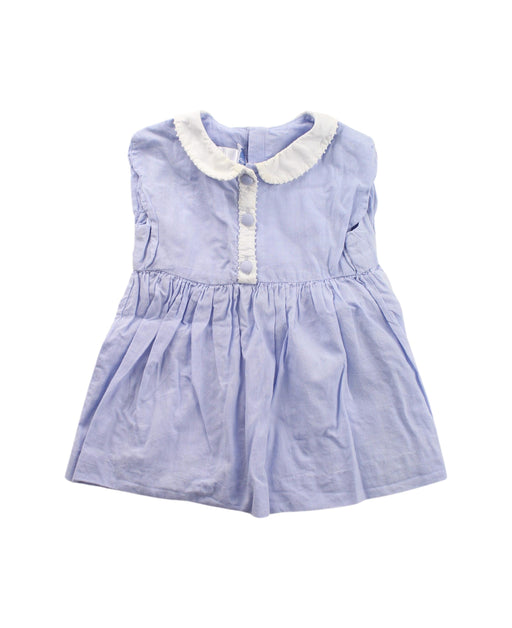A Purple Sleeveless Dresses from Jacadi in size 3-6M for girl. (Front View)