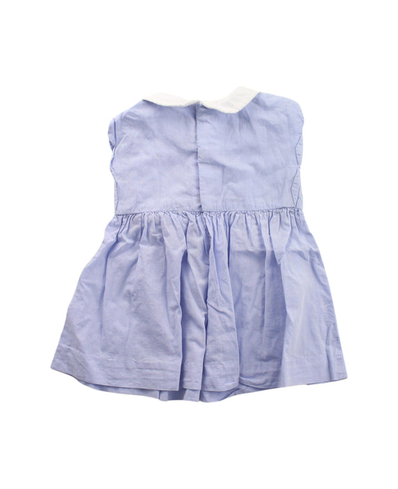 A Purple Sleeveless Dresses from Jacadi in size 3-6M for girl. (Back View)
