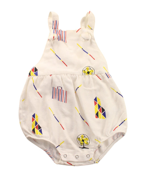 A White Sleeveless Bodysuits from Oaks of Acorn in size 3-6M for boy. (Front View)