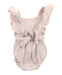 A Beige Short Sleeve Bodysuits from Jamie Kay in size 3-6M for girl. (Back View)