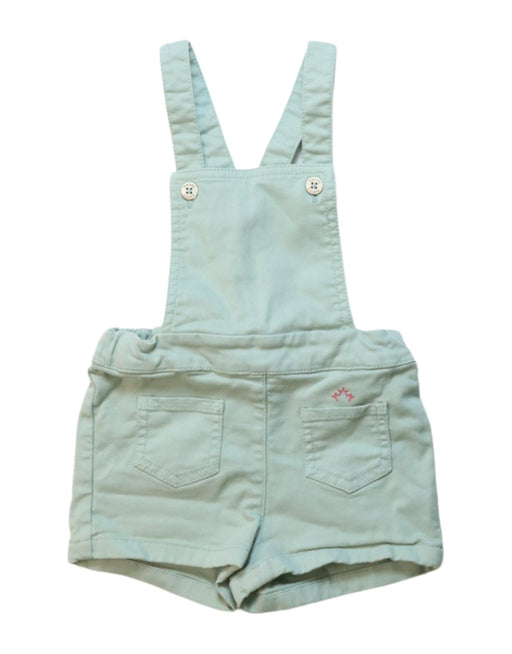 A Green Overall Shorts from Nanos in size 12-18M for neutral. (Front View)