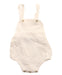 A White Overall Shorts from Babidu in size 3-6M for girl. (Front View)