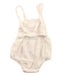 A White Overall Shorts from Babidu in size 3-6M for girl. (Back View)