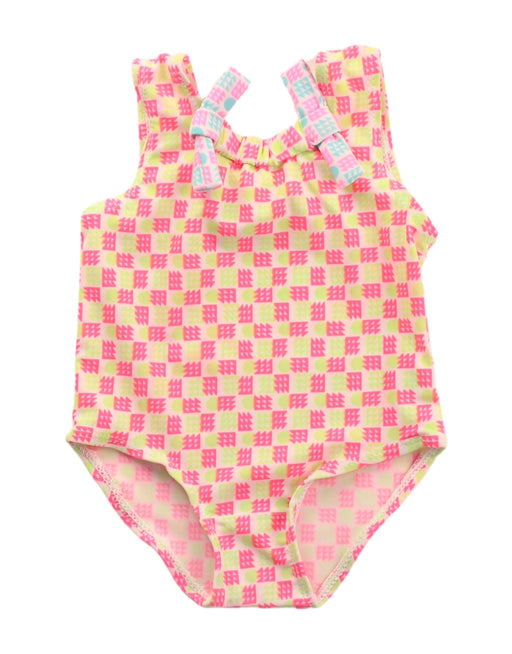 A Green Swimsuits from Seed in size 3-6M for girl. (Front View)