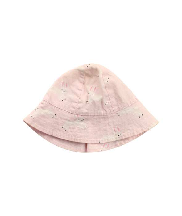 A Pink Sun Hats from Seed in size 6-12M for girl. (Back View)