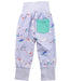 A Purple Sweatpants from Joules in size 6-12M for girl. (Back View)