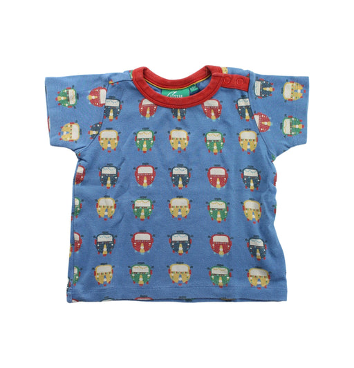 A Blue Short Sleeve T Shirts from Little Green Radicals in size 6-12M for boy. (Front View)