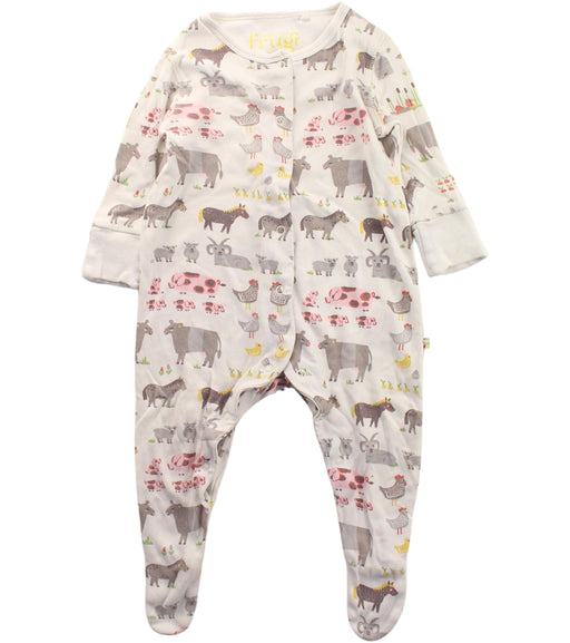 A White Onesies from Frugi in size 3-6M for boy. (Front View)
