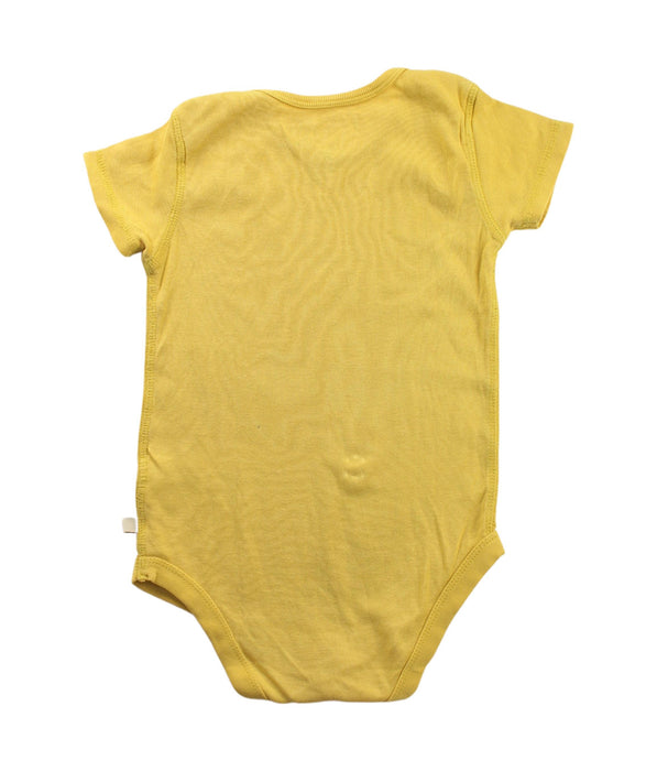 A Yellow Short Sleeve Bodysuits from Frugi in size 6-12M for boy. (Back View)