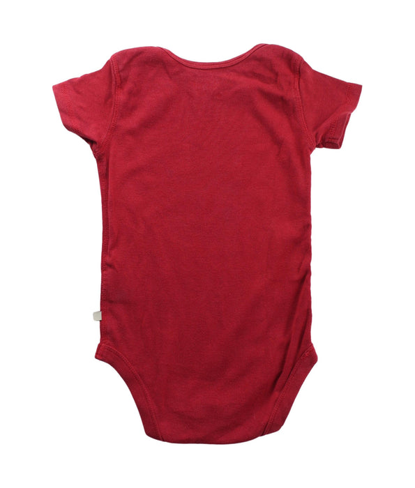 A Red Short Sleeve Bodysuits from Frugi in size 6-12M for boy. (Back View)