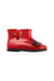 A Red Rain Boots from Mini Melissa in size 4T for girl. (Front View)