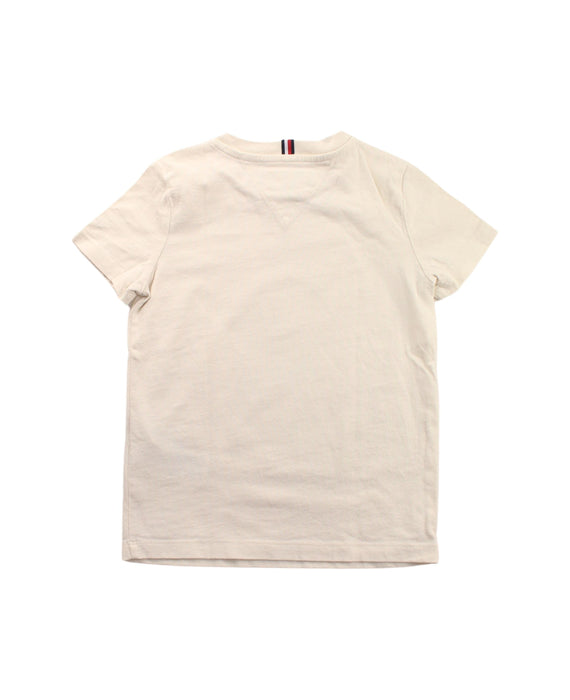 A White Short Sleeve T Shirts from Tommy Hilfiger in size 5T for girl. (Back View)